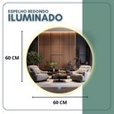 Ver imagem 3 de Espelho Redondo 60cm Touch Led 3000k Iluminação Indireta Reduna