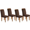 Ver imagem 1 de Kit 2 Cadeiras Sala Jantar Amsterdã 4 Un Capuccino Suede Marrom Rufato