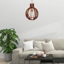 Ver imagem 2 de Luminária Teto tipo Pendente JUPITER MDF - Completa - Cor: Marrom