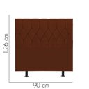 Ver imagem 2 de Cabeceira Estofada Istambul Capitonê 90cm Solteiro Box Quarto Suede Terracota Telha - Gat Magazine