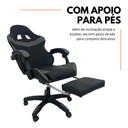 Ver imagem 5 de Kit 2 Cadeiras Gamer Stillus Ergonômica com Apoio para Os Pés Cinza + E-book