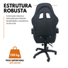 Kit 2 Cadeiras Gamer Stillus Ergonômica com Apoio para Os Pés Cinza + E-book - 9