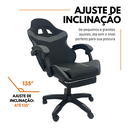 Ver mais imagens de Kit 2 Cadeiras Gamer Stillus Ergonômica com Apoio para Os Pés Cinza + E-book