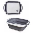 Ver imagem 1 de Tábua de Corte Bowl Multiuso Dobrável 3 em 1 Armazene Lave e Escorra Legumes