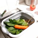 Ver imagem 4 de Tábua de Corte Bowl Multiuso Dobrável 3 em 1 Armazene Lave e Escorra Legumes