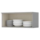 Ver imagem 2 de Armário Aéreo 1 Porta Basculante 80 Cm Nova York Cinza – Henn