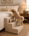 Ver imagem 3 de Escada Escadinha Pet 3 Degraus em Suede:Suede Bege