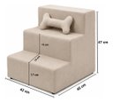 Ver imagem 2 de Escada Escadinha Pet 3 Degraus em Suede:Suede Bege
