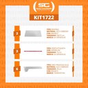Ver imagem 2 de Kit 3 Bandejas Prateleiras 30x73 para Gôndolas New Plus com Porta Etiqueta Vermelho - SA Gôndolas