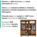 Ver imagem 4 de Guarda Roupa Casal 2 Portas de Correr 4 Gavetas Titan 196 cm Cinamomo Zanz