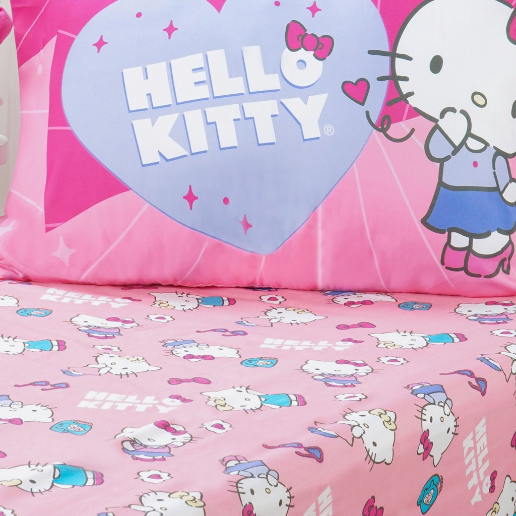 Jogo de Cama Solteiro 2 Pçs Hello Kitty 88x188x30 Flawless - 5