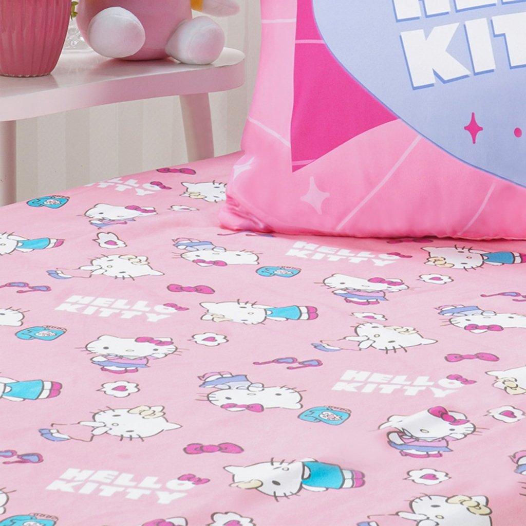 Jogo de Cama Solteiro 2 Pçs Hello Kitty 88x188x30 Flawless - 3