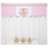 Cortina Infantil 2,00 X 1,60 Bordada Decoração Quarto de Bebê Menina - Amora - 1