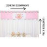 Cortina Infantil 2,00 X 1,60 Bordada Decoração Quarto de Bebê Menina - Amora - 7