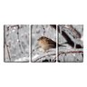 Quadro Decorativo 55x110 pássaro entre gelo de inverno - 1