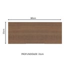 Ver imagem 2 de Armário Aéreo Madesa Stella 80 cm 1 Porta Basculante Branco/Rustic Cor:Branco/Rustic