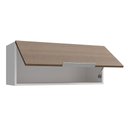 Ver imagem 4 de Armário Aéreo Madesa Stella 80 cm 1 Porta Basculante Branco/Rustic Cor:Branco/Rustic