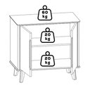 Ver imagem 5 de Aparador Buffet 2 Portas Mdf 85 Cm 22139 Cinamomo Molci