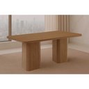 Ver imagem 2 de Conjunto: Mesa de Cozinha Maldivas c/ Tampo Madeirado Canto Curvo 180x90cm e 6 Cadeiras Maldivas
