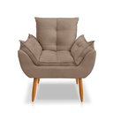 Ver imagem 3 de Kit 2 Poltrona Opala Puff Descanso para Os Pés:capuccino