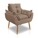 Ver imagem 2 de Kit 2 Poltrona Opala Puff Descanso para Os Pés:capuccino