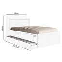 Ver imagem 3 de Cama Tamires Solteiro 0,88cm com Auxiliar Castanho Dois Colchões - Cambel