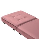 Ver imagem 3 de Puff Solteiro Rosa que Vira Cama Estofado D23 com Rodízios e Bau para Visitas