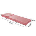 Ver imagem 7 de Puff Solteiro Rosa que Vira Cama Estofado D23 com Rodízios e Bau para Visitas