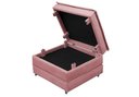 Ver imagem 5 de Puff Solteiro Rosa que Vira Cama Estofado D23 com Rodízios e Bau para Visitas