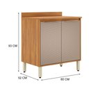 Ver imagem 4 de Balcão 2 Portas 80cm Plena Cinamon/Nude Prime Tx - Demóbile