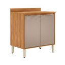 Ver imagem 1 de Balcão 2 Portas 80cm Plena Cinamon/Nude Prime Tx - Demóbile