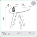 Ver imagem 4 de Mesa Lateral para Sala de Estar Orgânica Selly D03 Off White Freijó - Lyam Decor