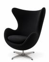 Ver imagem 2 de Poltrona Egg - Tecido Suede Preto