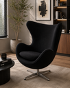 Ver imagem 3 de Poltrona Egg - Tecido Suede Preto