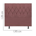 Ver imagem 3 de Cabeceira Estofada Istambul Capitonê 195cm King Size Box Quarto Suede Rose Gold - Ahazzo Móveis
