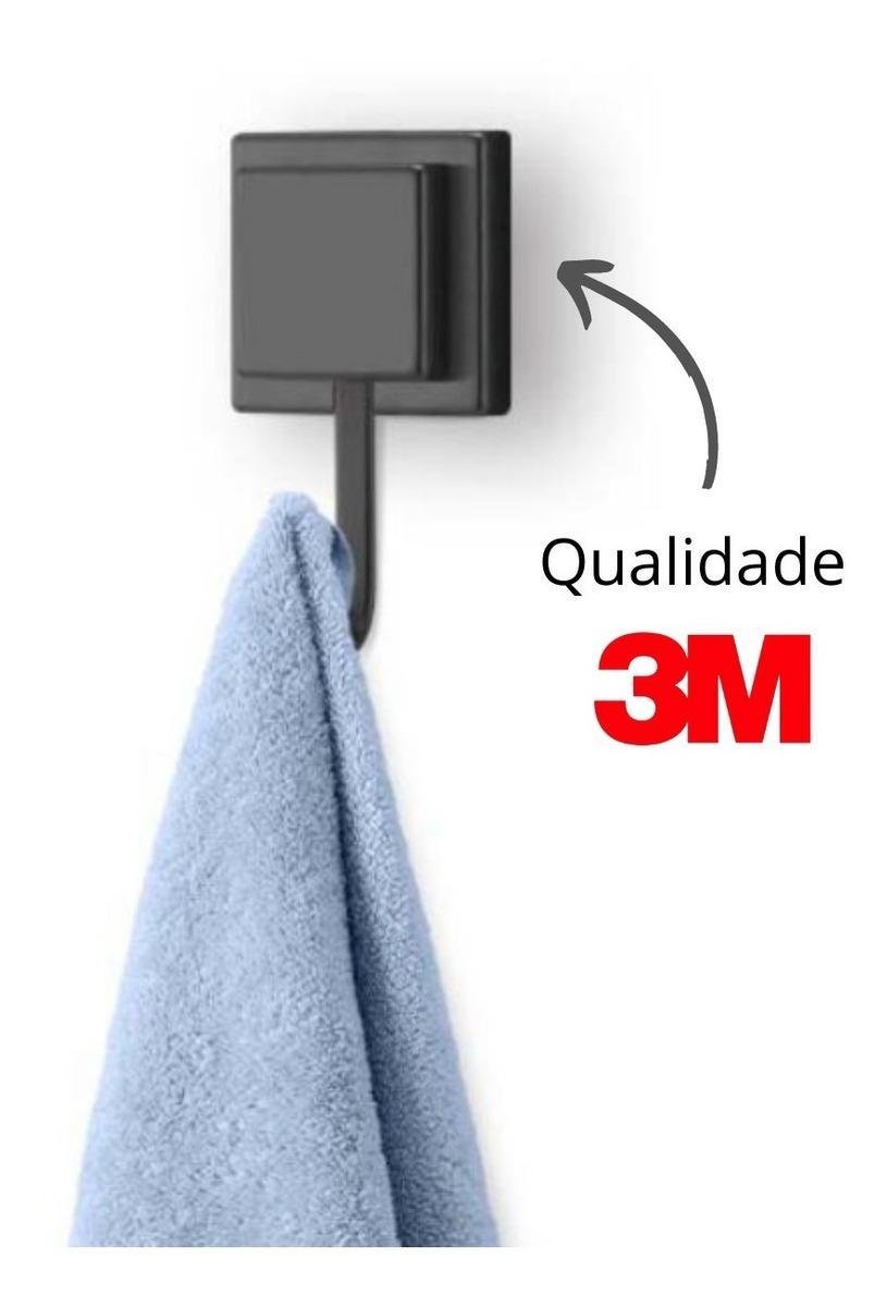 Suporte Porta Toalha de Banho Gancho com Fita Dupla Face 3m - 3