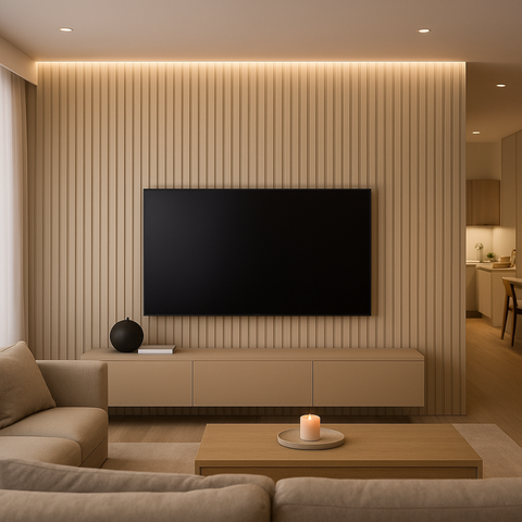 Kit 2 Placas Painel Ripado Slim 20x3m Decorativo