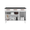 Ver imagem 6 de Balcão de Cozinha Mirage New Aço 3 Portas e 3 Gavetas C/tampo 120cm Branco - Telasul