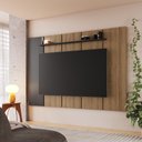 Ver imagem 1 de Painel para TV até 75 Polegadas com Prateleira Multimóveis Crart-PTV001 - Mel/Grafite