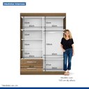 Ver imagem 5 de Guarda Roupa Solteiro 4 Portas 2 Gavetas Madri -Mt- Rei de Casa Freijó