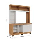 Ver imagem 4 de Estante Home Theater Valença Freijó Off White com Mesa de Centro Jeri Off White Freijó - Colibri