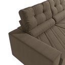 Ver imagem 7 de Sofá Domus 2 Lugares Retrátil e Reclinável 208cm Suede Mescla Taupe Kappesberg