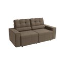 Ver imagem 6 de Sofá Domus 2 Lugares Retrátil e Reclinável 208cm Suede Mescla Taupe Kappesberg