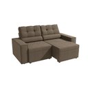 Ver imagem 5 de Sofá Domus 2 Lugares Retrátil e Reclinável 208cm Suede Mescla Taupe Kappesberg