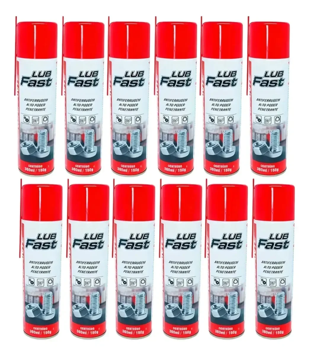 Lub Fast Spray Antiferrugem Óleo Desengripante 300ml Carros Bikes:12