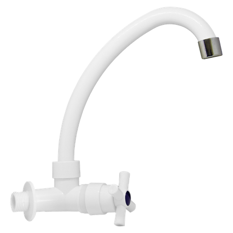 Torneira Banheiro Cozinha Branca Plástico Abs 1/4 Gold Sand