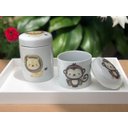 Ver imagem 5 de Kit Higiene Bebê Safari 6 Peças - Bandeja, Potes, Porta Álcool e Molhadeira - Peças Porcelana Bandej