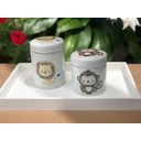 Ver imagem 4 de Kit Higiene Bebê Safari 6 Peças - Bandeja, Potes, Porta Álcool e Molhadeira - Peças Porcelana Bandej