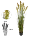 Ver imagem 1 de Planta Artificial Folhagem Grass Graos C/pote X7 Verde 1,50cm