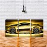 Quadro Decorativo 55x110 carro dourado arte desenho - 2